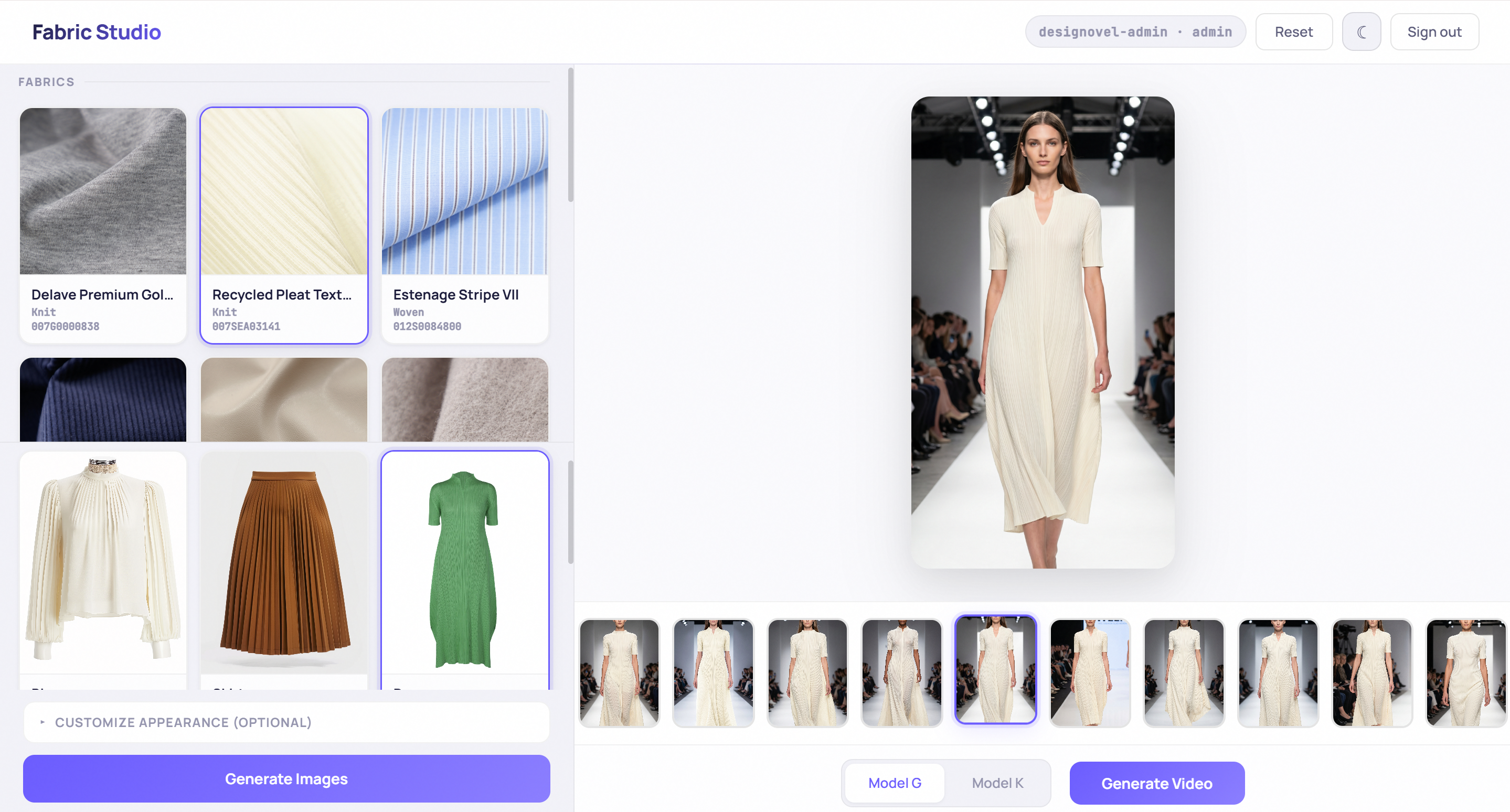 Creative intelligence fabric studio preview